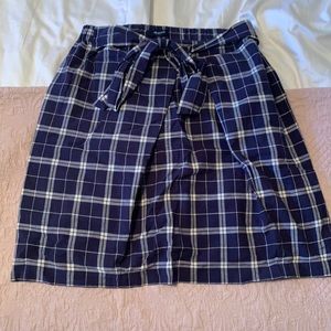 High Waisted Madewell Plaid Skirt